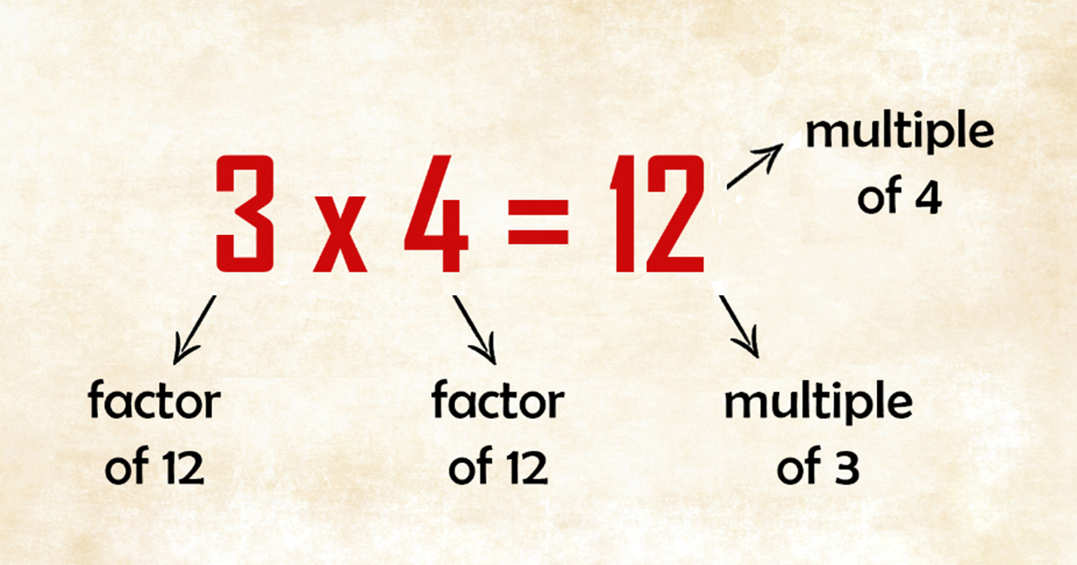 Multiples and Factors | Definition, HCF and LCM | Math Original